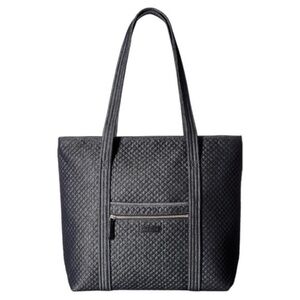 Vera Bradley Iconic Denim Quilted Tote Bag Multiple Compartments Navy Dark Blue